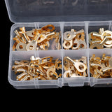 Maxbell 100 Pieces Non-Insulated Ring Terminals Kit. Cable Wire U-Type 4mm 5mm 6mm 8mm 10mm