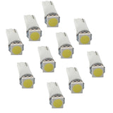 Maxbell 10pcs T5 5050 LED Car Interior Dash/Meter/Reading Door Step Map Light Lamps