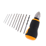Maxbell Mini Micro Hand Drill Keyless Chuck + Twist Drills Bit Rotary Tool 0.8-3.0mm