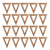 Maxbell 20 Pieces 40x25mm Natural Triangle Shapes Wooden Wood Pendant Charms Top Drilled Hole DIY Earring Jewelry Making Findings Craft Supplies