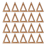 Maxbell 20 Pieces 40x25mm Natural Triangle Shapes Wooden Wood Pendant Charms Top Drilled Hole DIY Earring Jewelry Making Findings Craft Supplies