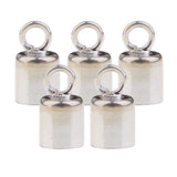 Maxbell 5 Pieces 925 Sterling Silver Necklace Cord End Tip Caps  Fits 3mm for Kumihimo & Leather Jewellery Cord Wire
