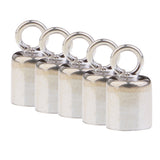Maxbell 5 Pieces 925 Sterling Silver Necklace Cord End Tip Caps  Fits 3mm for Kumihimo & Leather Jewellery Cord Wire