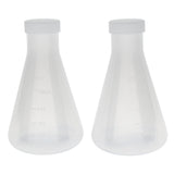 Maxbell Laboratory School Graduated Plastic Conical Flask Erlenmeyer 250mL Food Grade, Shatter Resistant, 2 Pack
