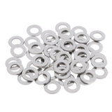 Maxbell M6 Stainless Steel Flat Washers Insulation Gaskets Metal Pads Set of 50 Pieces