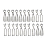 Maxbell 20 Pieces Brass Necklace Pendant Pinch Bail Connector Jewelry Making Findings Clasps Accessories Silver