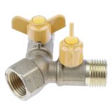 Maxbell Two Way Gas Hose Tube Connector Control Valve Adapter Gas Pipe Connector Piece Pipe Fittings