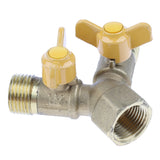 Maxbell Two Way Gas Hose Tube Connector Control Valve Adapter Gas Pipe Connector Piece Pipe Fittings