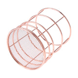 Maxbell Elegant Rose Gold Wire Mesh Pen Pot Pencil Holder / Metal Makeup Brush Holder / Multifunctional