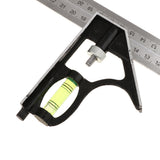 Maxbell Combination Square 300mm 12'' Stainless Steel Protractor Square Ruler