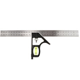 Maxbell Combination Square 300mm 12'' Stainless Steel Protractor Square Ruler