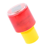 Maxbell Solar Powered Warning Light Round Alarm Signal Construction Beacon Red charge at daytime, corrosion resistant