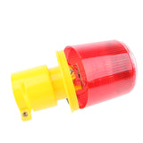 Maxbell Solar Powered Warning Light Round Alarm Signal Construction Beacon Red charge at daytime, corrosion resistant