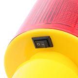 Maxbell Solar Powered Warning Light Round Alarm Signal Construction Beacon Red charge at daytime, corrosion resistant