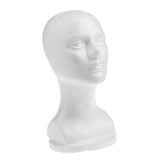 Maxbell 12'' Mannequin Head, Female Styrofoam Mannequin Manikin Head Model Foam Wigs Hair Glasses Display -White