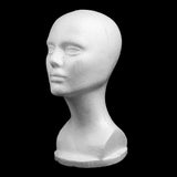 Maxbell 12'' Mannequin Head, Female Styrofoam Mannequin Manikin Head Model Foam Wigs Hair Glasses Display -White