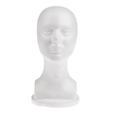 Maxbell 12'' Mannequin Head, Female Styrofoam Mannequin Manikin Head Model Foam Wigs Hair Glasses Display -White