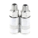 Maxbell Set of 4pcs Pneumatic Air Quick Connectors, Stainless Steel Coupling Adapter Threaded Coupler