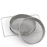 Maxbell 10'' Stainless Steel Double Sieve Stainless Steel Bucket Top Honey Strainer Filter for Honey Processing Extraction and Filter