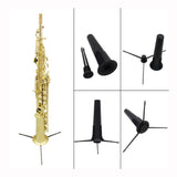 Maxbell Foldable Tripod Holder Stand for Soprano Saxophone Wind Woodwind Instrument Parts