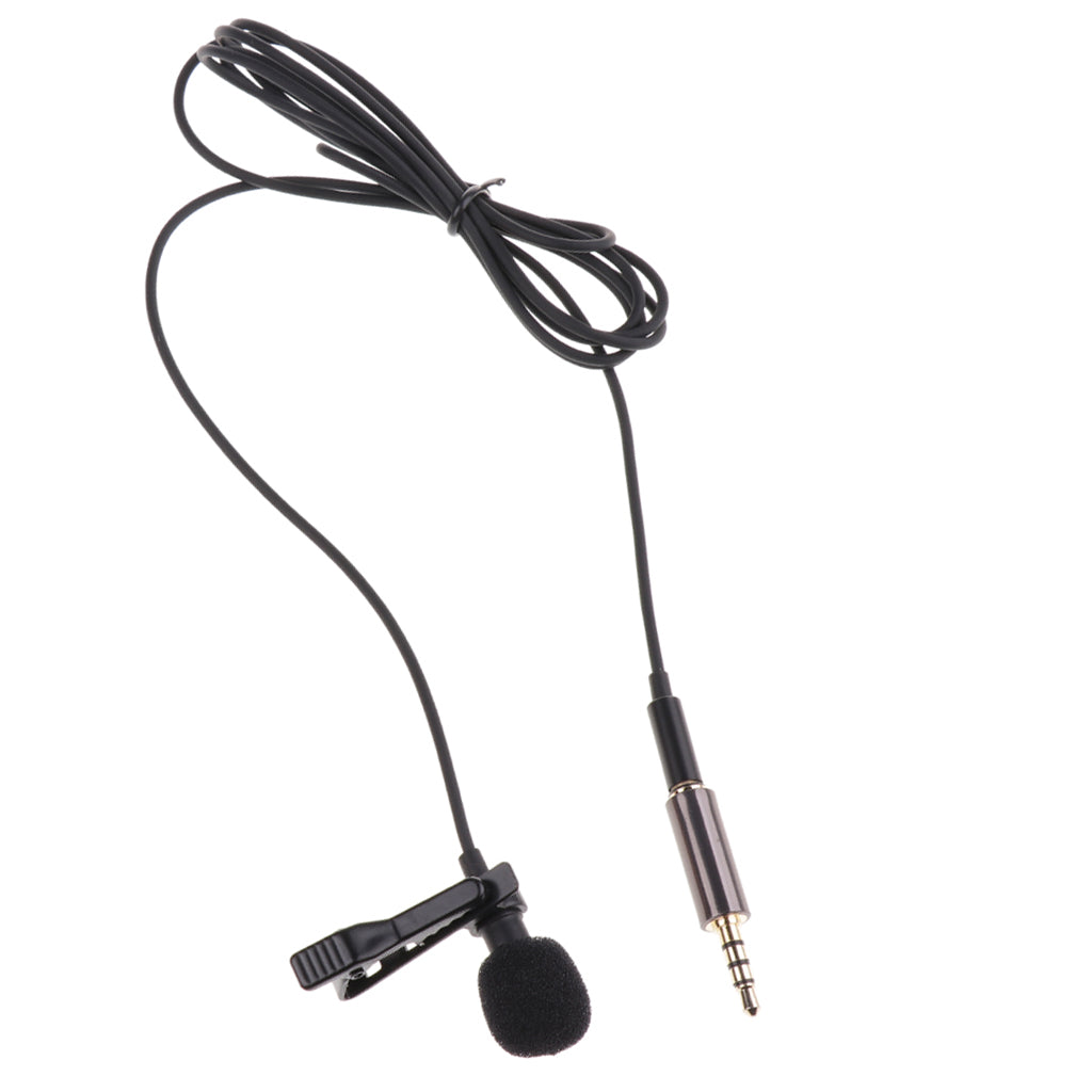 Maxbell 3.5mm Lavalier Lapel Clip-on Mic Microphone for Smartphone Phone Recording