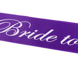 Maxbell Bride To Be Writting Purple Sash Hens Night Wedding Shower