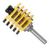 Maxbell 8mm Shank Reversible Finger Joint Set Woodworking Cutter Tool 1/2" Depth