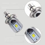 Maxbell H6 BA20D DC 6V-80V 12W 6500K COB LED Motorcycle Hi/Lo Beam Headlight Bulb White