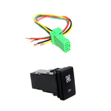 Maxbell 4Pole 12V Push Button Switch With Blue LED Indicator Light For Toyota Camry