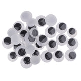 Maxbell 150 Pieces 12mm Black Wiggle Googly Eyes ( no adhesive ) with Self-adhesive 15mm Black Wiggle Googly Eyes DIY Dolls Kids Crafts Making Accessories