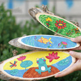 Maxbell Natural Wood Log Slices Tree Bark Decorative Rustic Wedding Sign Plaque Home Hanging Decorations DIY Christmas Ornaments- 10 x 3 inches