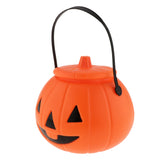 Maxbell Halloween Pumpkin Bucket Candy Holder Jar With Handle Trick or Treat Supply