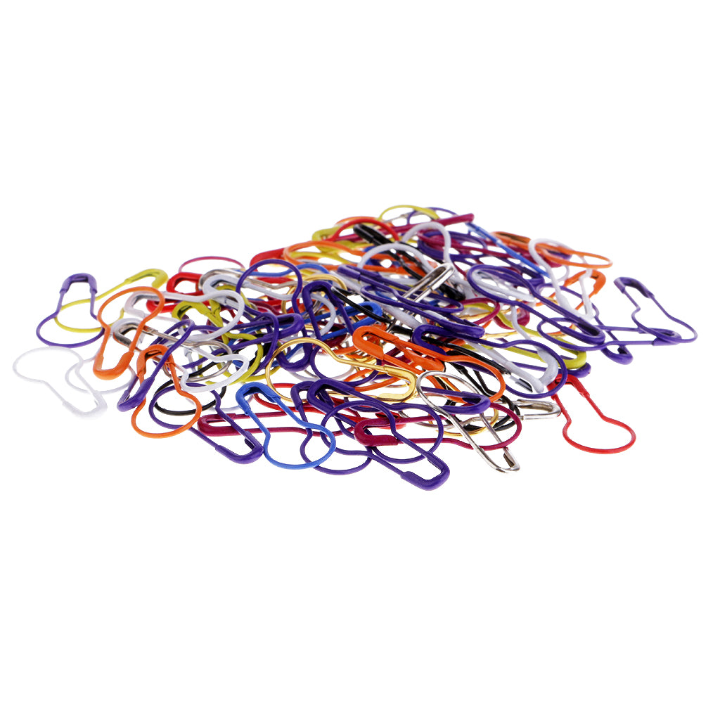 Maxbell 100Pcs Multi-colored Bulb Pins Calabash Pin Gourd Pins Safety Pins for Clothes Crafting and DIY Project