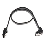 Maxbell Universal SATA III Cable 90 Degree 6Gbps Data Cable With Locking Latch 12 Inches