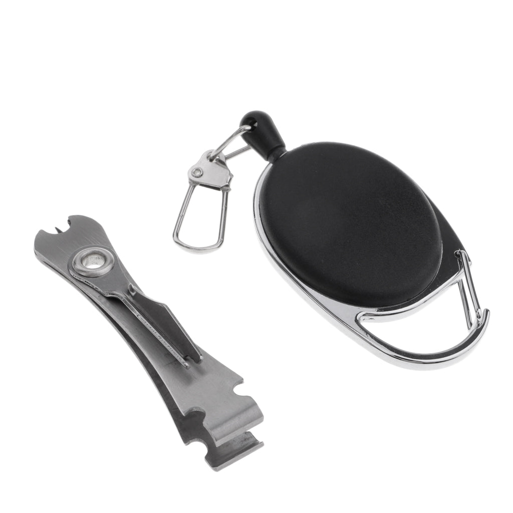 Maxbell Stainless Steel Fly Fishing Knot Tying Tool Knot Tyer and Nail Clippers Nipper with Zinger Retractor