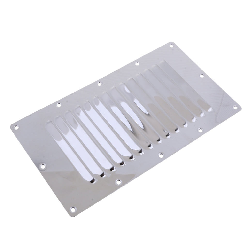 Maxbell Boat Rectangle Louvered Vent - 304 Stainless Steel - 227mm x 120mm