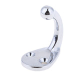 Maxbell 1 Piece Silver High Polished Single Robe Hook Hat Coat Hangers for Boat Bedroom Bathroom Wall Mount