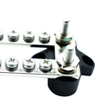 Maxbell 1Pc Bus-Bar Electrical Terminal Dual Junction Boxes M4 Stud Kits 6P