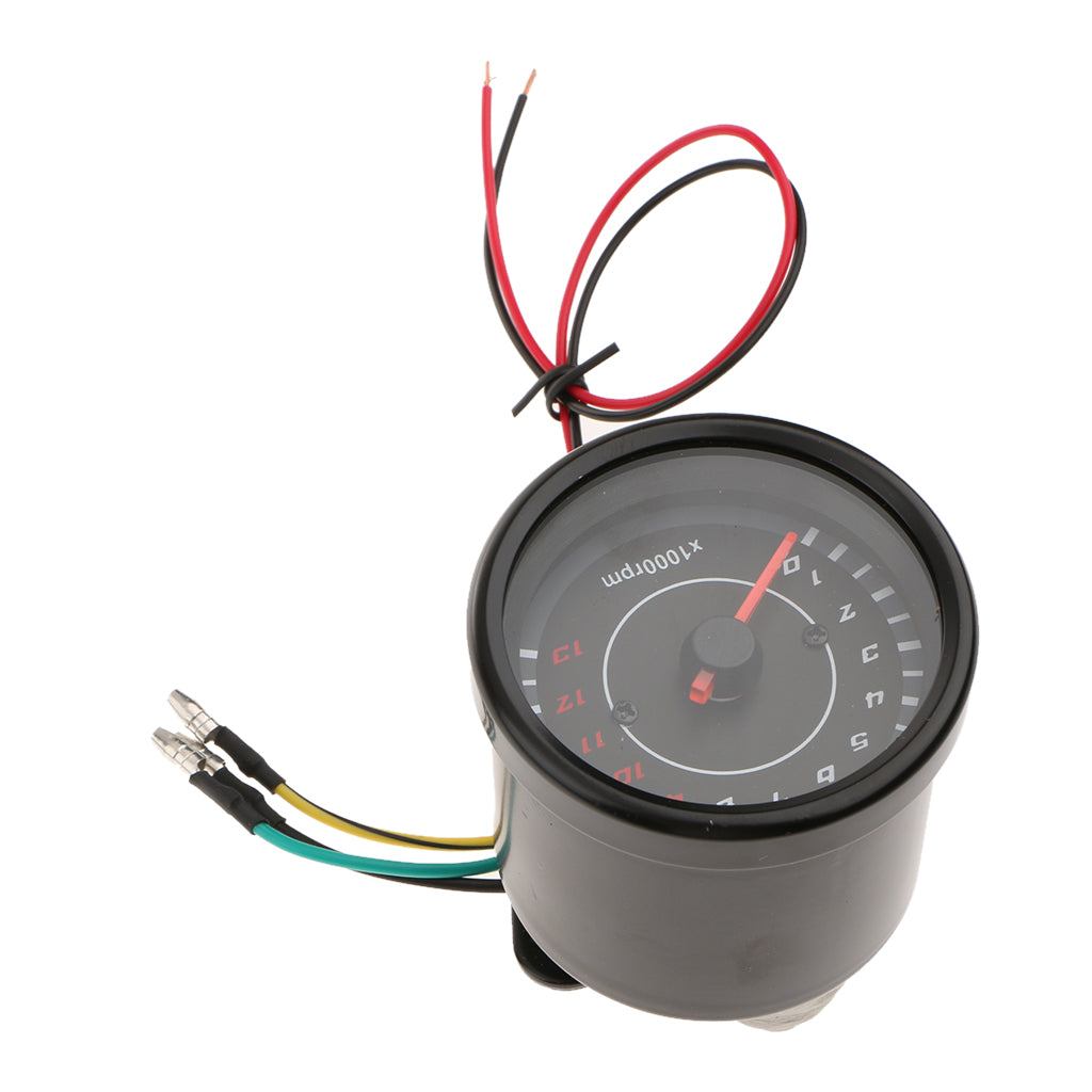 Maxbell 65x70mm Motorbike LED Backlight Tachometer Gauge Bracket 13000rmp 12V