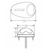 Maxbell Boat Stainless Steel Low Profile LED Docking Light Surface Mount Smooth