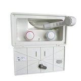 Maxbell HAND HELD LOCKING SHOWER RV Camper Exterior Outside Outdoor White 97023-A