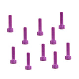 Maxbell 10pcs M6 x 20mm Pitch Alloy Steel Hex Bolt Socket Head Cap Screws Purple