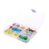 Maxbell 140pcs Car 2A-40A Mini Blade Fuse Assortment + Fuse Puller Kit Set Box