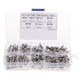 Maxbell 170 Pieces M3 Stainless Steel Button Head Hex Socket Screw & Hex Nuts Kit with Plastic Box