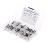 Maxbell 170 Pieces M3 Stainless Steel Button Head Hex Socket Screw & Hex Nuts Kit with Plastic Box