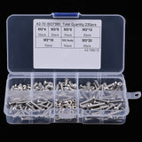 Maxbell 230 Pieces M3 Stainless Steel Button Head Hex Socket Screw & Hex Nuts Kit with Plastic Box