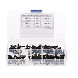 Maxbell 120Pcs M3 Carbon Steel Head Hex Socket Screws Assortment Set + Plastic Box