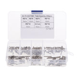 Maxbell 230 Pieces M2 Stainless Steel Button Head Hex Socket Screw & Hex Nuts Kit with Plastic Box