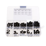 Maxbell 200Pcs M3 M4 M5 M6 M8 Carbon Steel Head Hex Socket Grub Screws Assorted Kit