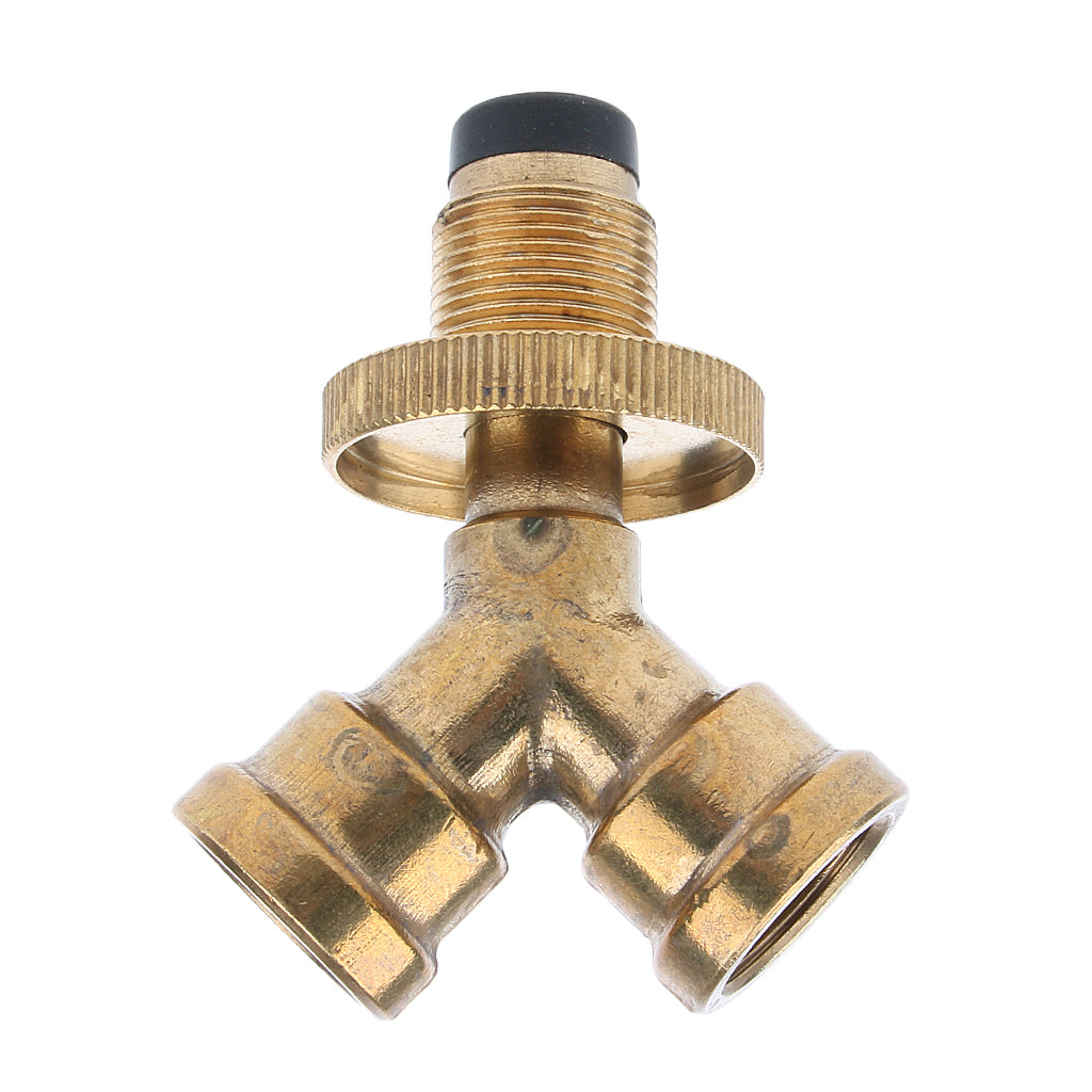 Maxbell Propane Tank Y Splitter Adapter, 2 Way LP Gas Adapter Tee Connector for Propane Tank Cylinder, Work with Camping Stoves, Gas Burners, Heater
